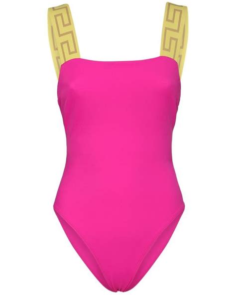 pink versace bathing suit|versace swimsuit bikini.